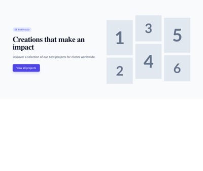 Screenshot of Hero Image Gallery Grid template