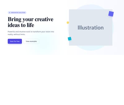 Screenshot of Hero Image Illustration template