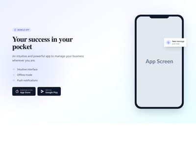 Screenshot of Hero Image Mockup Phone template
