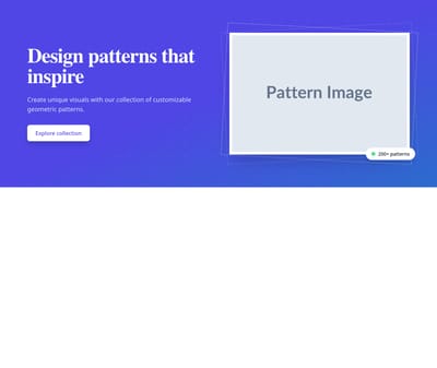 Screenshot of Hero Image Pattern Background template