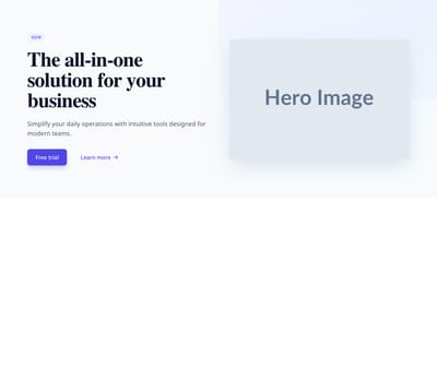 Screenshot of Hero Image Right template