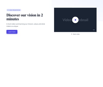 Screenshot of Hero Image Video Thumbnail template