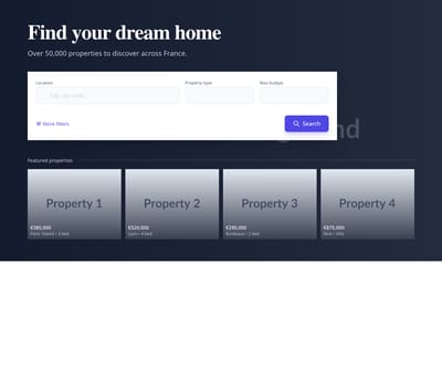 Screenshot of Hero Real Estate template