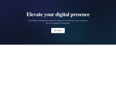 Screenshot of Hero Simple Dark Overlay template