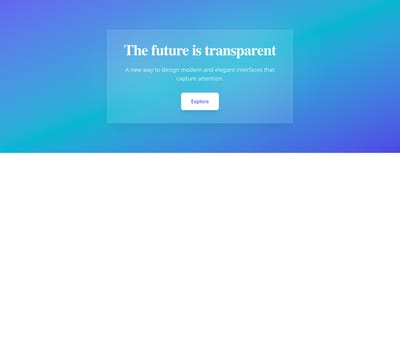 Screenshot of Hero Simple Glassmorphism template