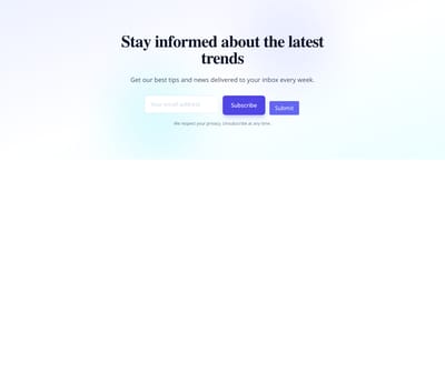 Screenshot of Hero Simple Newsletter template