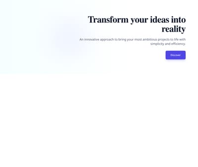 Screenshot of Hero Simple Right template
