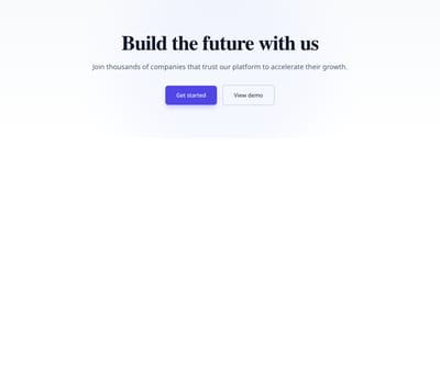 Screenshot of Hero Simple Two Buttons template