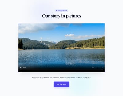Screenshot of Hero Video Inline template