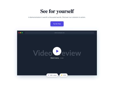 Screenshot of Hero Video Modal template