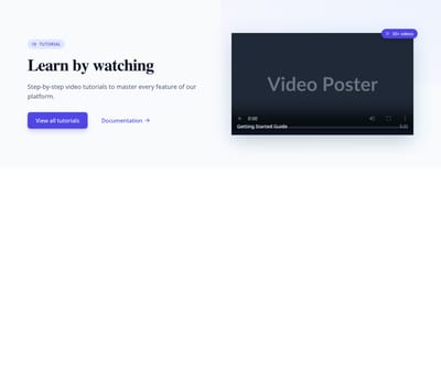 Screenshot of Hero Video Side template