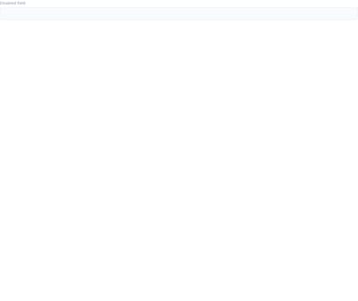 Screenshot of Input Disabled template