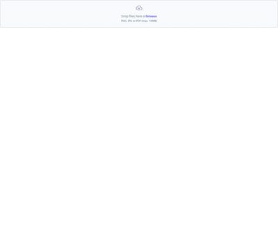 Screenshot of Input File Dropzone template