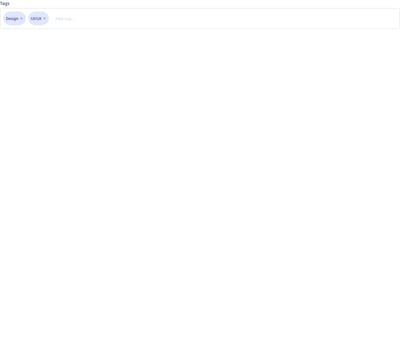 Screenshot of Input Tags template