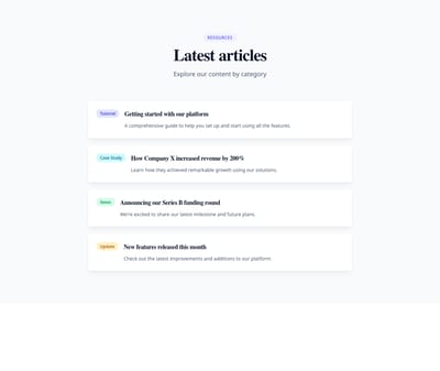 Screenshot of List Detailed Badge template