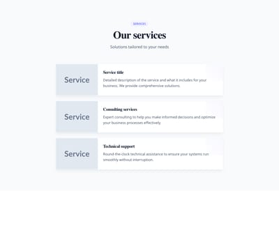 Screenshot of List Detailed Image template