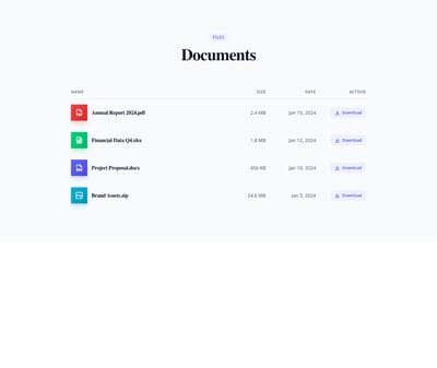 Screenshot of List Files template
