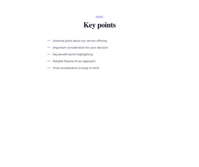 Screenshot of List Simple Dashes template