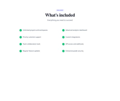 Screenshot of List Two Columns template