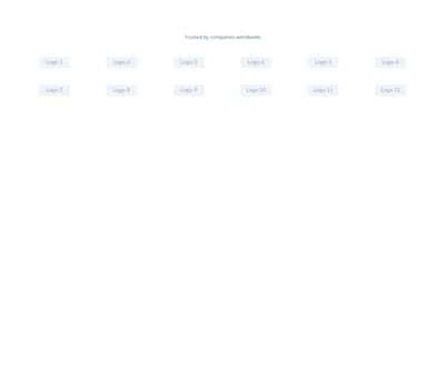 Screenshot of Logos Grid 2 Rows template