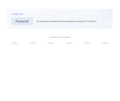 Screenshot of Logos Section Featured template