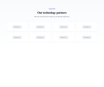 Screenshot of Logos Section Partners template