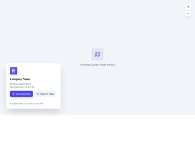 Screenshot of Map Fullwidth template