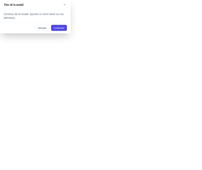 Screenshot of Modal Basic template