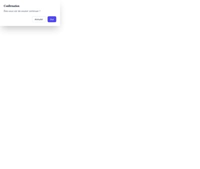 Screenshot of Modal Small template