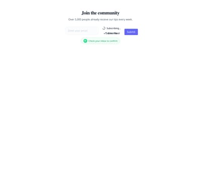 Screenshot of Newsletter Animated Button template