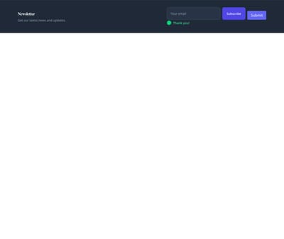 Screenshot of Newsletter Section Footer template