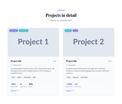 Screenshot of Portfolio Detailed template