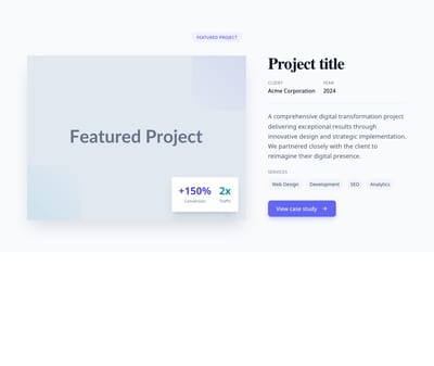 Screenshot of Portfolio Featured Case template