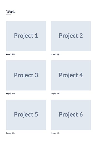 Screenshot of Portfolio Minimal template