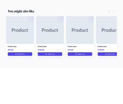Screenshot of Related Products Section template