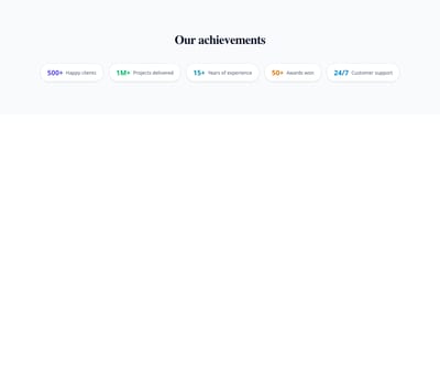 Screenshot of Stats Inline Badges template