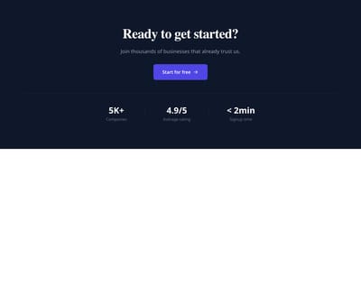 Screenshot of Stats Inline Footer template