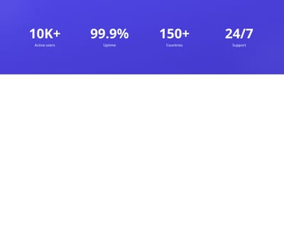 Screenshot of Stats Simple template