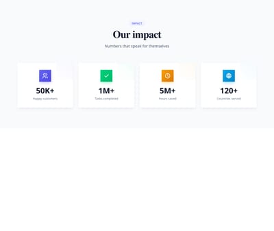 Screenshot of Stats with Icons template