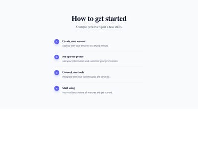 Screenshot of Steps Vertical Simple template