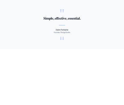 Screenshot of Testimonial Card Minimal template