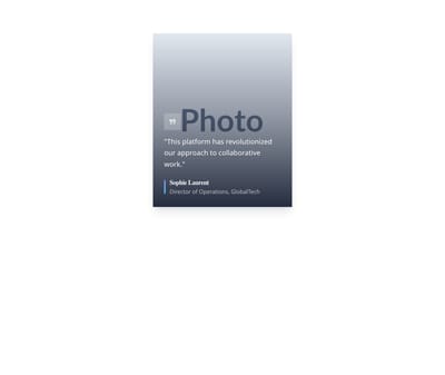 Screenshot of Testimonial Card Photo Large template