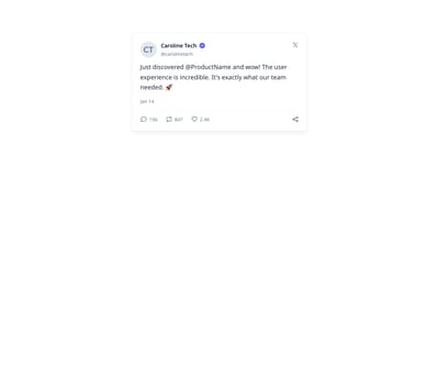 Screenshot of Testimonial Card Social template