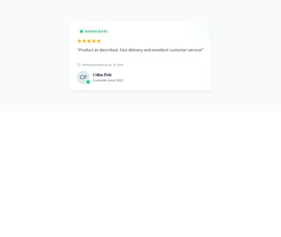 Screenshot of Testimonial Card Verified template