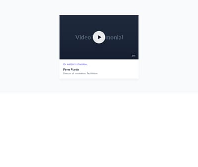 Screenshot of Testimonial Card Video Thumbnail template