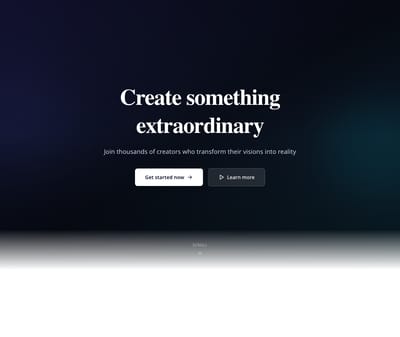 Screenshot of Video Background Section template