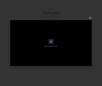 Screenshot of Video Modal template