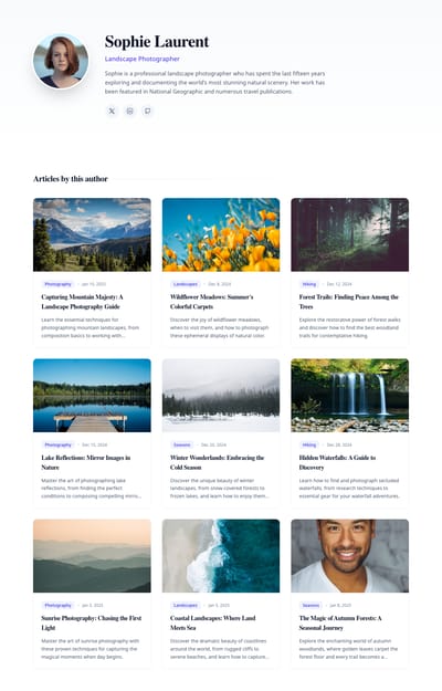 Bold Editorial - blog category page preview
