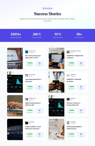 Story Format - case studies index page preview