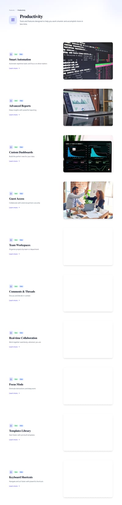 Category Icons - features category page preview